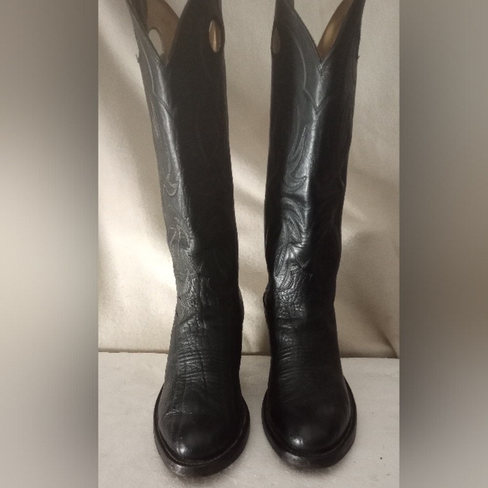 Men's Justin Leather western cowboy boots Size 8: D- Style 0174.